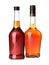 Bottles of scotch whiskey on white background