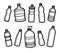 Bottles water set. Collection icon bottles water. Vector