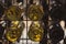 Bottles of wine in cellar. Bottles of white and red wine in winery basement. Luxury wine collection. Alcohol drinks background.