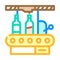 bottling factory conveyor color icon vector illustration