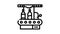 bottling factory conveyor line icon animation