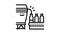 bottling maple syrup conveyor line icon animation