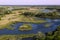 Bottom land of Vorskla river . Top view. Ukraine. Europe