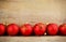 Bottom line red baubles christmas ornaments wooden