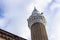 Bottom shoot of old ottoman built mosque minaret with masonry structure in local places in Turkey