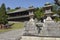 Bottom of steps entering Nigatsu-do Hall on the Todai-ji temple