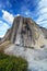 Bottom-up view to Petrified waterfall in Oaxaca