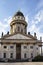 Bottom view of French Cathedral in Berlin.