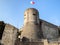 bottom view of Rocca di Bergamo fortress