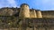 Bottom view of Sedan castle in summer day