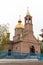 Bottom view of the temple in honor of the Kazan icons of the Mother of God in the village of New World of Donetsk region
