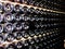 Bottoms of bottles in the basement of the winery