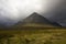 Bouchaille etive mor, Highlands, Scotland: Panoramic view to the mountain and valley