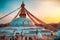 BOUDDHA STUPA during the sunset with bright colours