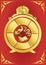Bouddhist symbol-Golden Samsara Wheel