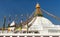 Boudha, bodhnath or Boudhanath stupa with prayer flags