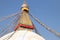 Boudhanath Stupa at Kathmandu Nepal is one of the largest Buddhist stupas in the world. It is the center of Tibetan culture in