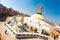 Boudhanath Stupa Surrounding Hotels Shops Tilted