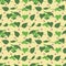 Bougainvillea Flower Leafs Seamless Pattern Design Background