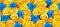 Bouguet of yellow and blue roses horizontal seamless pattern. Arrangement of roses in colors of Ukraine flag