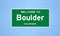 Boulder, Colorado city limit sign. Town sign from the USA.