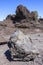 Boulder rock in the volcanic crater of Mount Teide