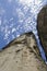 Boulders against the blue sky