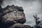 Boulders against sky with cloudy over tranquil nature, outdoor a