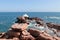 Boulders on the Cote de Granit Rose in Brittany