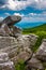 Boulders and eastern view of the Appalachian Mountains from Bear