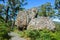 Boulders at Hanging Rock geological formation in Australia