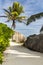 Boulders And Palm Trees, La Digue, Seychelles