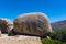 Boulders scattered throughout the terrain of Volax in Tinos