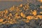 Boulders at Spitzkoppe in Namibia at sunset