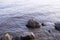 Boulders in the water. nature, geologic.
