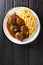 Boulets liegeois is a popular dish served all over Belgium made of meatballs swimming in an apple and onion gravy served with