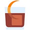 Boulevardier Cocktail icon, Alcoholic mixed drink vector