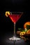 Boulevardier Cocktail with Orange Garnish