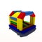 Bounce bouncy castle house isolated on white background. 3D illustration rendering