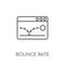 Bounce rate linear icon. Modern outline Bounce rate logo concept