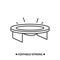 Bounce trampoline icon. Mini jumping sport and entertainment equipment simple vector illustration.