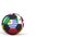 Bouncing football ball featuring different national teams accents flag of Uruguay