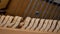 Bouncing Hammers and Strings Inside Upright Piano