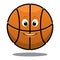 Bouncing happy brown basketball