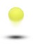 Bouncing tennis ball on a white isolated background.