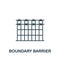 Boundary Barrier icon. Line simple line Protest icon for templates, web design and infographics