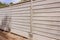 Boundary fence by precast concrete wall