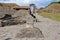 Boundary stone of the ancient city of Pompeii