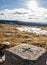 Boundary stone on hill