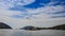 boundless azure sea islands on horizon from boat against sky